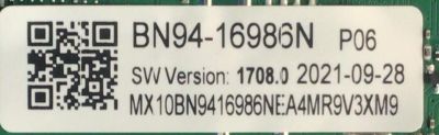 MAIN PARA AMART TV SAMSUNG 4K / NUMERO DE PARTE BN94-16986N / BN41-02844B / BN9416986N / 16986N / BN97-18535B / MODELO QN60Q6DAAFXZA UA02 - Imagen 2